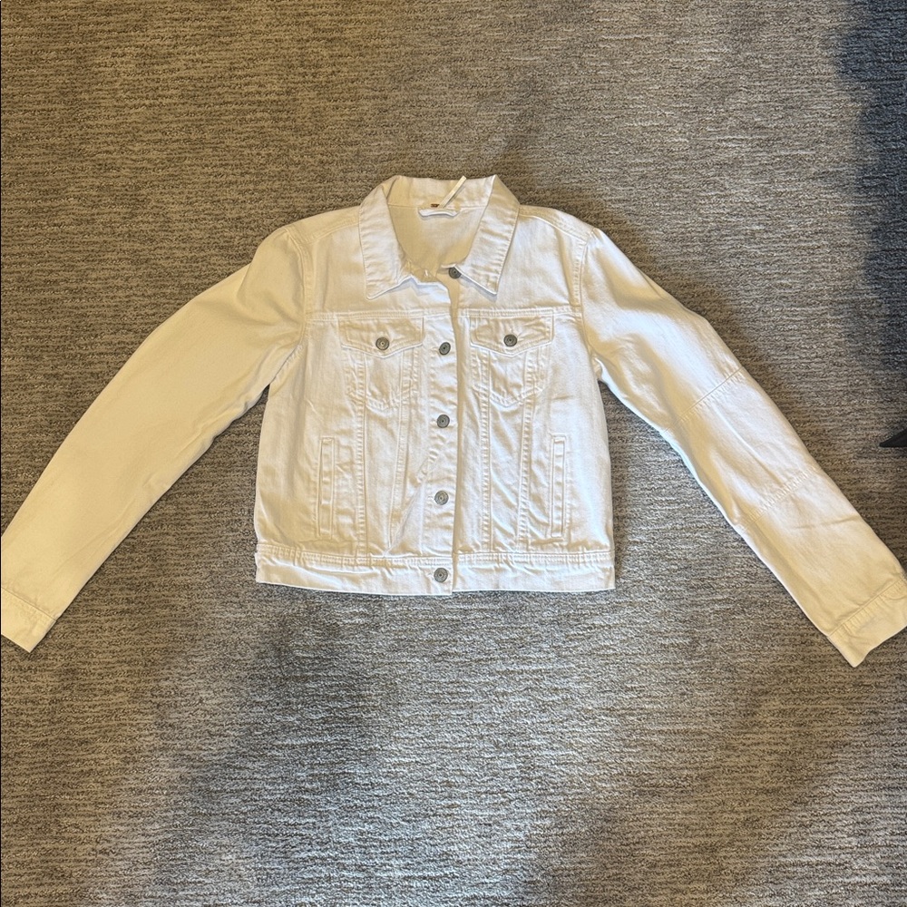 J. Crew White Jean Jacket